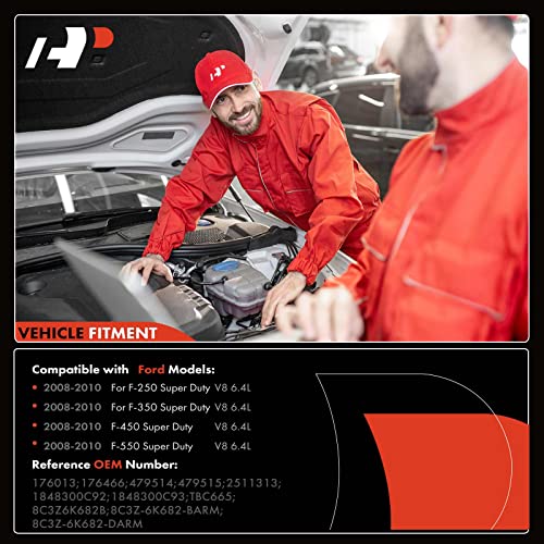 A-Premium Turbocompresor completo de baja presión, con junta, compatible con Ford F-250 F-350 F-450 F-550 Super Duty 2008-2010, 6.4 L, reemplazo # 8C3Z-6K682-BARM
