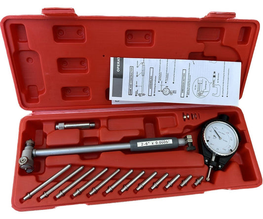 Calibrador de calibre de cilindro de motor de 2" a 6" con dial y resolución de 0,0005" US SH