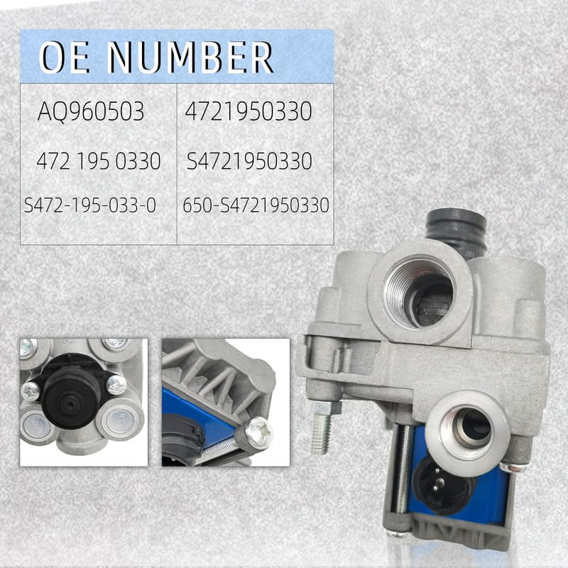 4721950330 S4721950330 Válvula de relé ABS para Meritor S4721950330, para Wabco 4721950330 12V Válvula moduladora ABS (1 unidad)