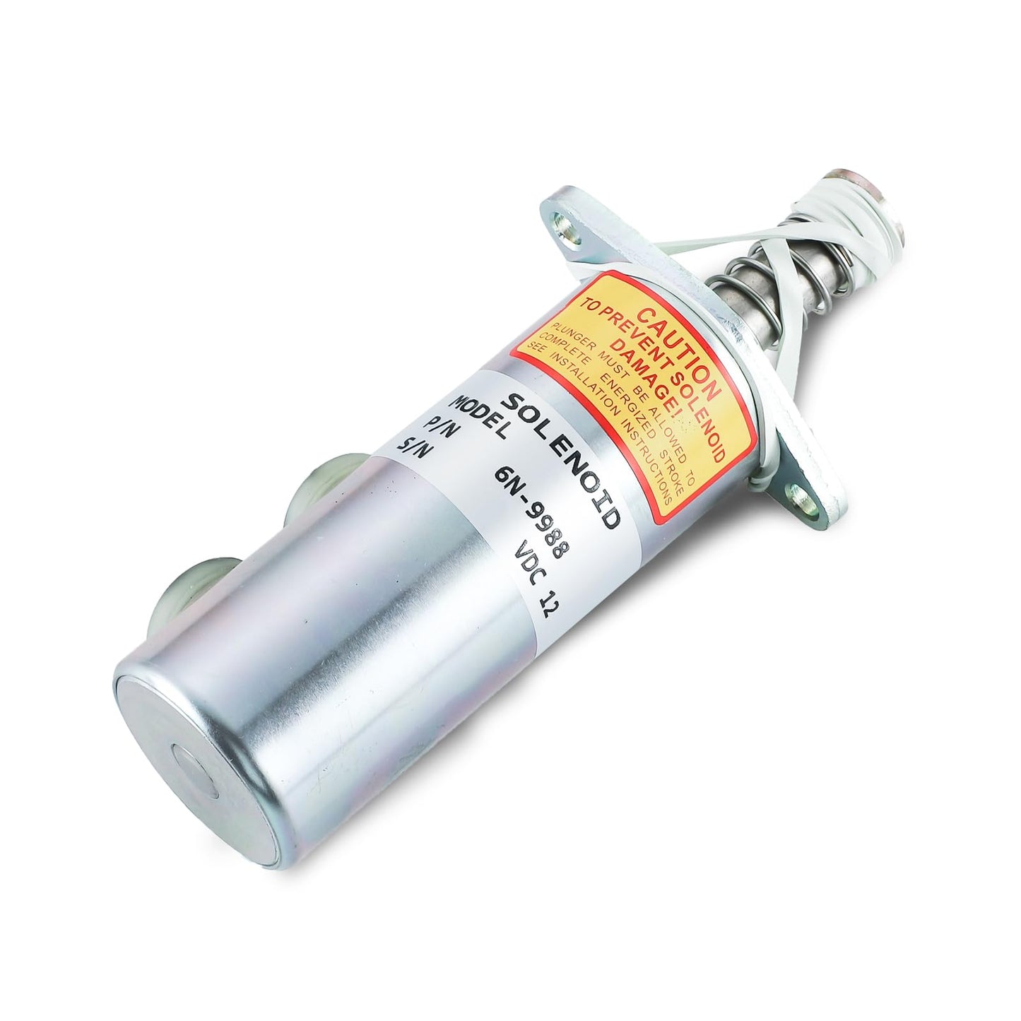 6N-9988 Solenoide de apagado de combustible 6N-3749 7N-8883 9L-7880 9N-1068 para Caterpillar Engine 3208 Paving Compactor CB-614 CP-553 CS-551 CS-553 PS-500 2 terminales 1 VDC 2VDC