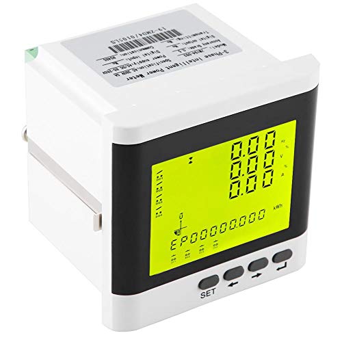 Amperímetro digital 3 fases de voltaje de corriente medidor de panel de alimentación multifunción programable medidor de potencia eléctrica AC LED amperímetro voltímetro