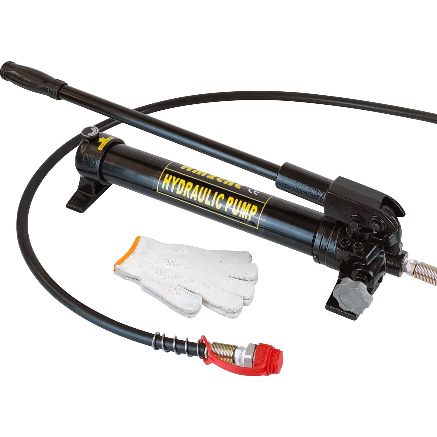 AMZCNC Bomba de Mano hidráulica de 10000 PSI 2 velocidades Power Pack Bomba de elevación hidráulica