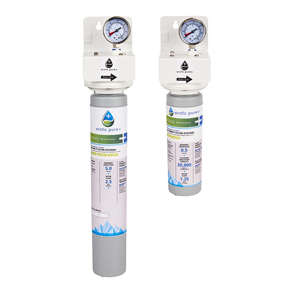 Manitowoc AR-20000-P Arctic Pure Plus Sistema de filtración de agua de una máquina de hielo de cartucho único, capacidad de 20.000 galones K-00494