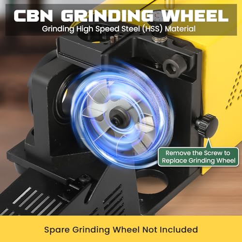 Huanyu MR-13B High-precision Drill Bit Grinder Portable Drill Bit Sharpener Re-sharpener Angle Grinding Machine, Grinding Range: ф3-ф13 (110V, CBN (for HSS))