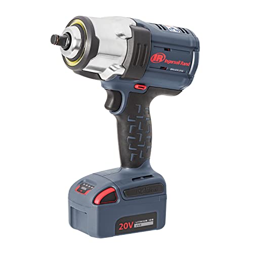 Ingersoll Rand W7152 Llave de impacto inalámbrica de 1/2" y 20V, torque de 1500 ft-lb, retenedor de anillo de fricción, pistola, herramienta desnuda