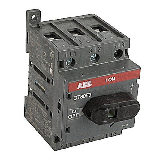 1- Interruptor no fusible de desconexión ABB OT80F3, 3P, 80A, UL508 por ABB