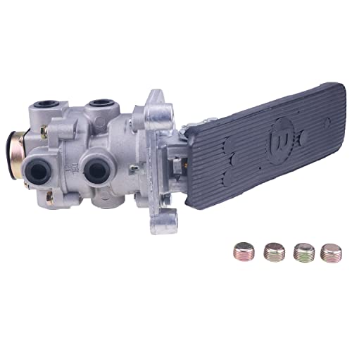 WQSING Válvula de freno de pie E6 con montaje de banda de rodadura 286171N 286171X compatible con Bendix KN22140 20QE3114R 170.286171E-6 Placa de montaje de válvula de circuito dual