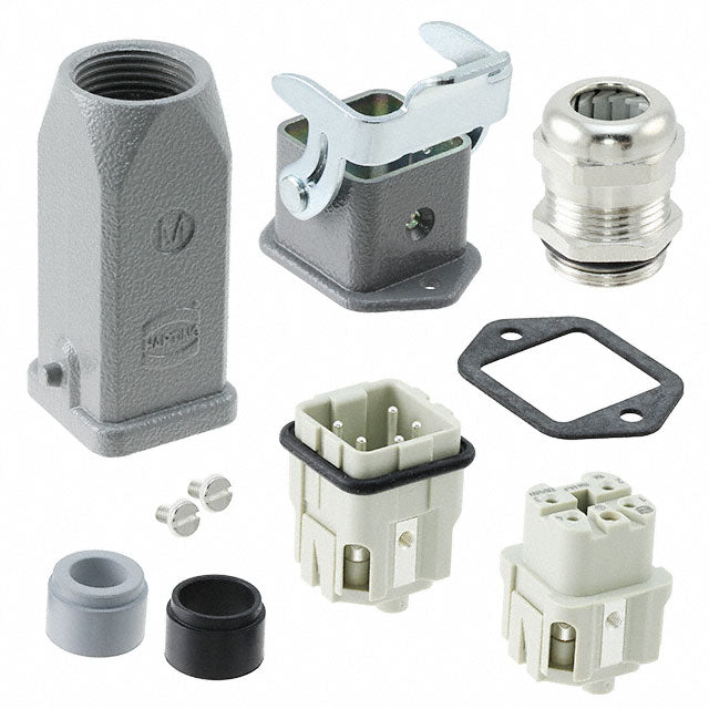 HARTING 10200040001 Han-Kit® Top-Hood, Bottom-Base 4+Ground