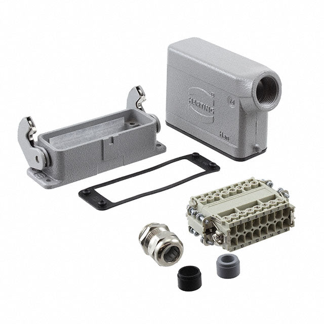 HARTING 10200160000 Han-Kit® Side-Hood, Bottom-Base 16+Ground