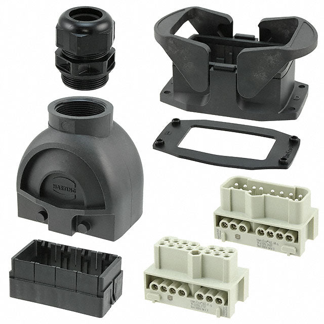 HARTING 10410000004 Han-Eco® Top-Hood, Bottom-Base 14+Ground
