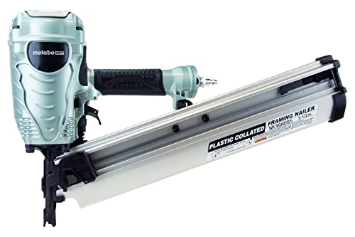 Metabo HPT Clavadora de enmarcado, la marca Pro Preferred de clavadoras neumáticas, revista de 21°, acepta clavos de enmarcar de 2 a 3-1/2 pulgadas, (NR90AES1)