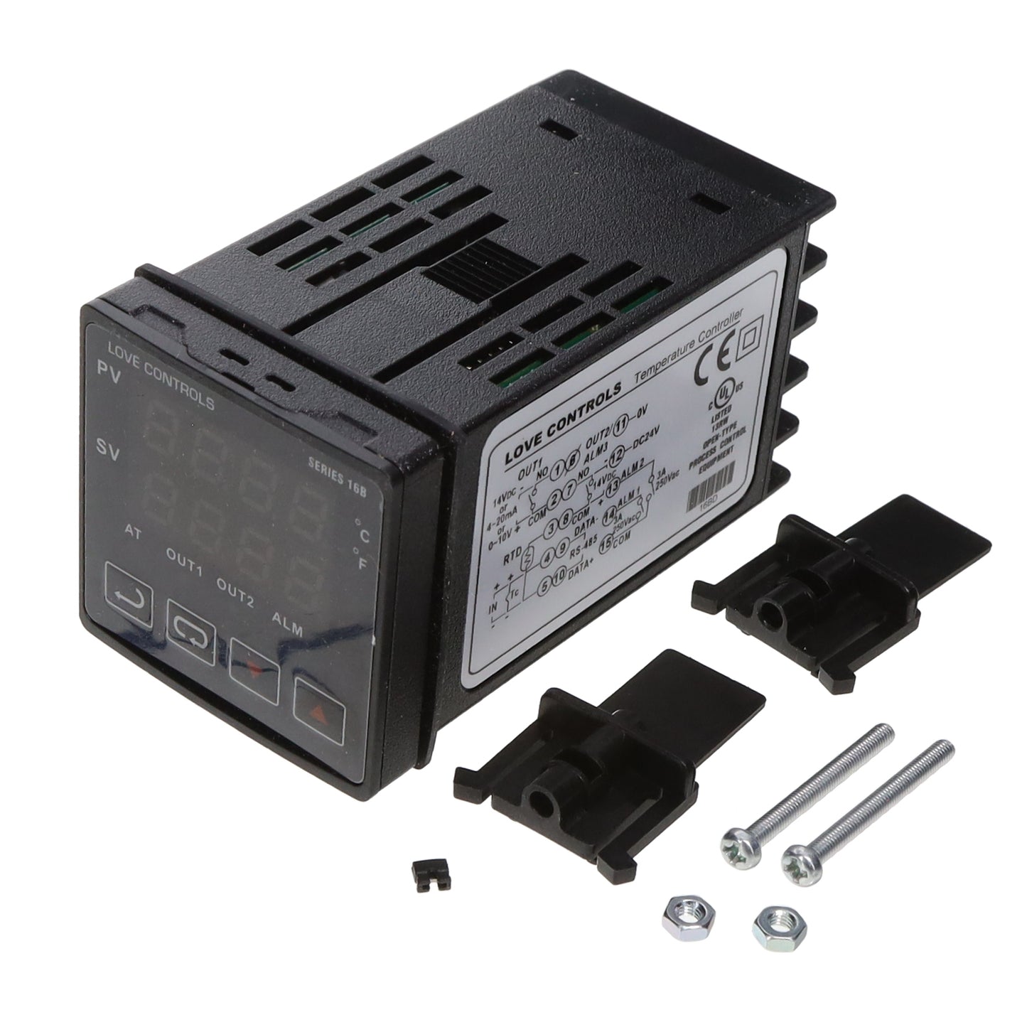 Dwyer 16B-33-LV 16B Process, Temperature Controller (RTD, Type B, E, J, K, L, R, S, T, U, W) -200°C ~ 1850°C, 0mA ~ 20mA, 0V ~ 10V