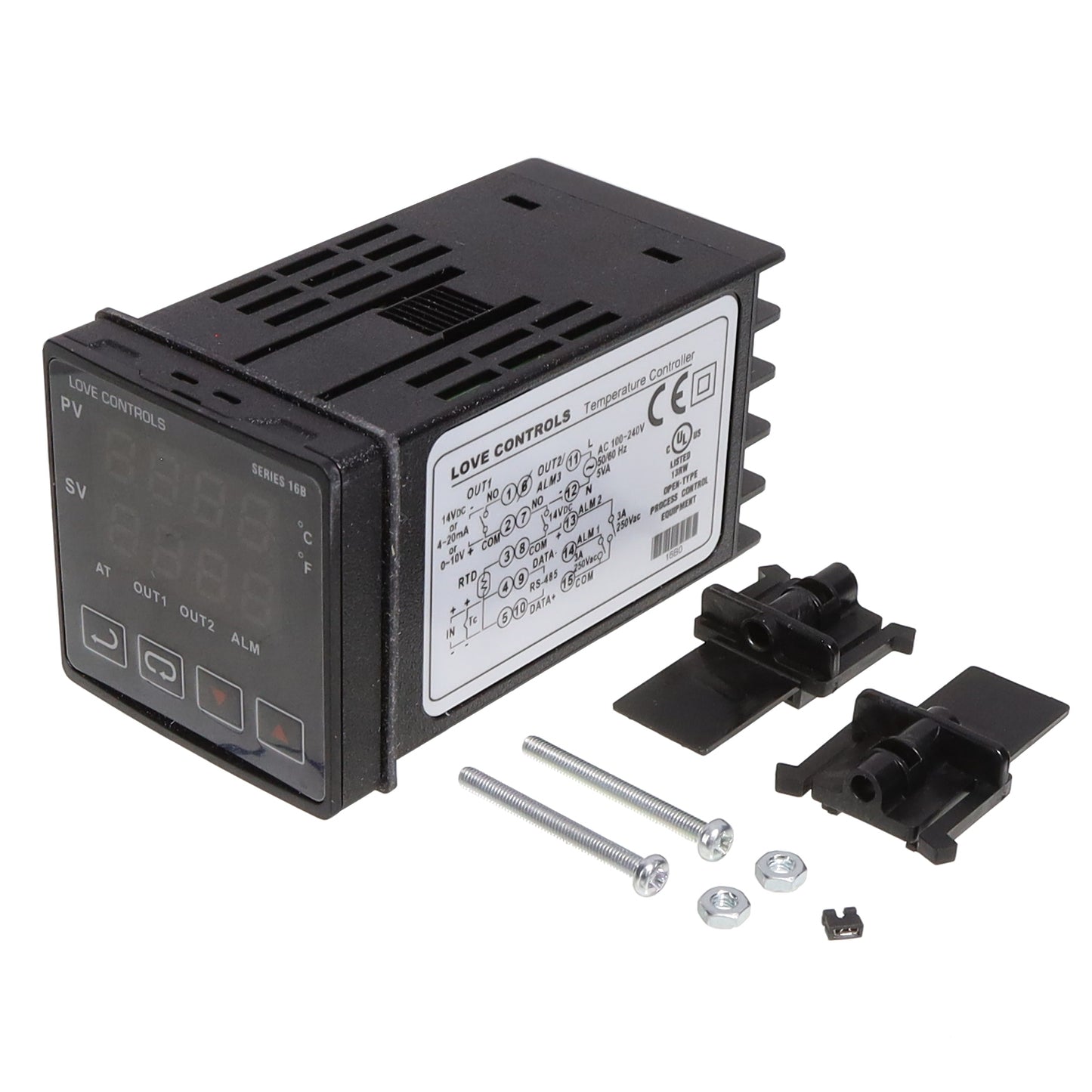 Dwyer 16B-33 16B Process, Temperature Controller (RTD, Type B, E, J, K, L, R, S, T, U, W) -200°C ~ 1850°C, 0mA ~ 20mA, 0V ~ 10V