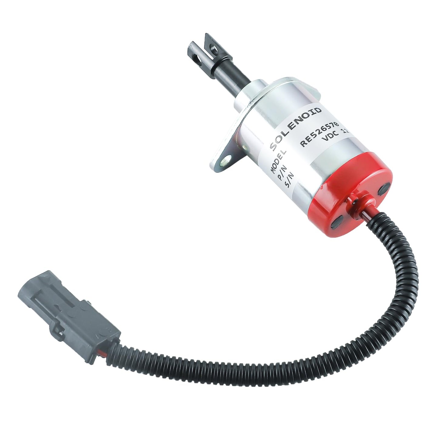12VDC RE526570 - Solenoide de apagado de combustible para John Deere 4120 4320 4520 4720 5225 5325 313 315 317 320 325 328 332 John Deere Engine 2.4L 2.4 444444TF TF TF270 4024 3.0L 3.0