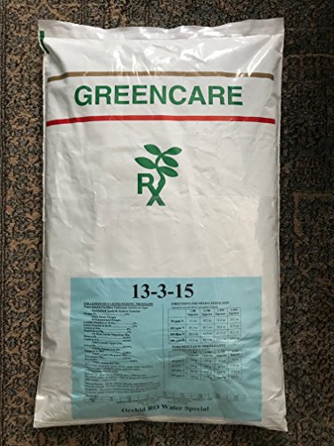 MSU - Fertilizante para orquídeas 13-3-15 (Greencare) Ósmosis inversa, lluvia, fórmula de agua del grifo. 1 libra, cuchara incluida