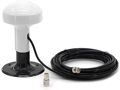 Antena GPS marina reemplazo de antena para Garmin GPSMAP GDU GNC NavTalk Pilot StreetPilot AIS barco navegación receptor Fishfinder Sounder+cable de 26 pies conector TNC adaptador BNC+base de