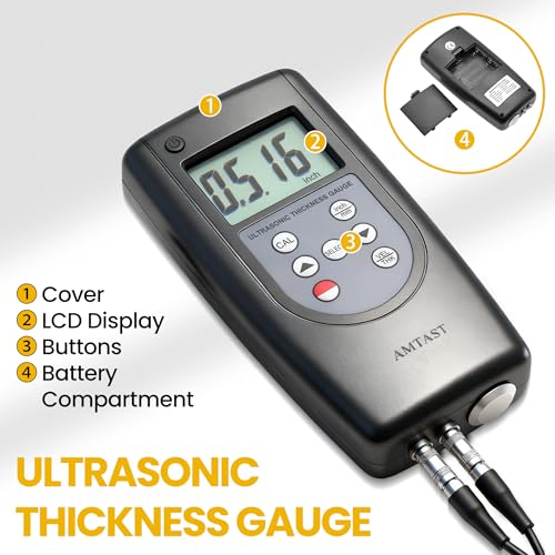 Medidor de espesor ultrasónico Adaptador de datos ultrasónico del medidor de espesor con función de software para PC, equipo de prueba de espesor AMA009S