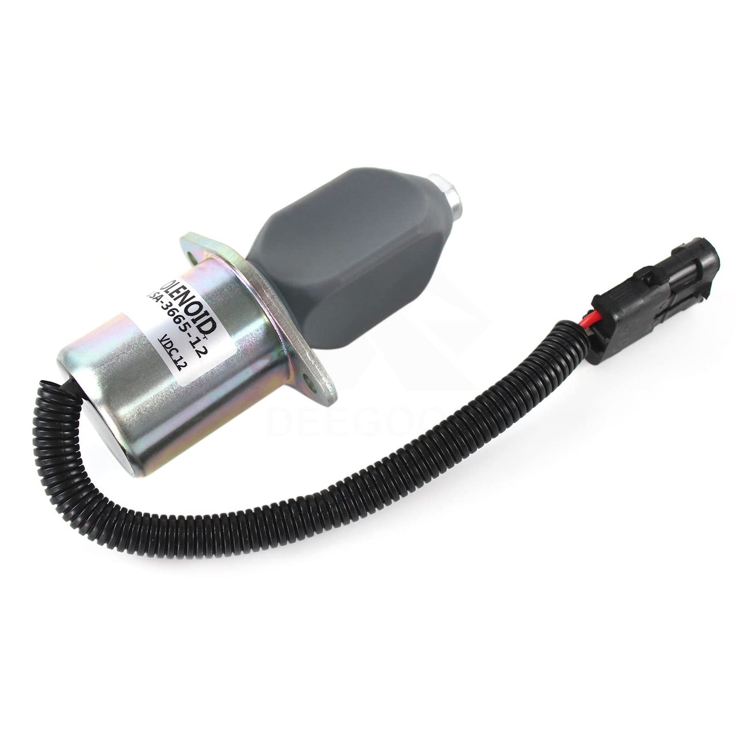 DEEGOOLY SA-3665-12 1753ES-12A6UC3B1S1 - Solenoide de parada de combustible de 12 V para arrancador Cummins Yanmar Kubota Synchro, 3 meses de garantía