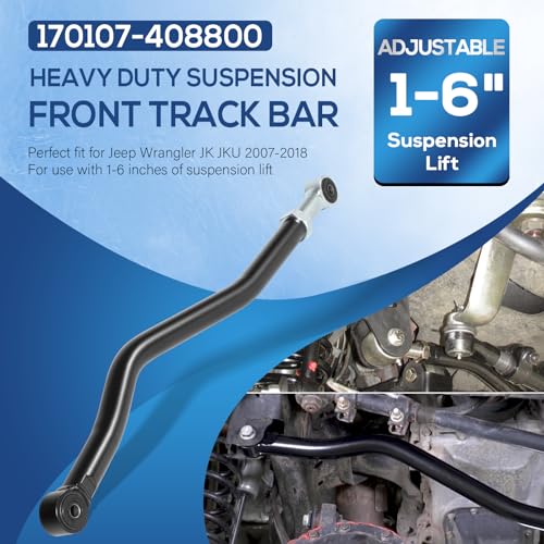 Bonbo 170107-408800 - Barra de guía ajustable para suspensión delantera de 0 a 6 pulgadas, kit de elevación para Jeep Wrangler JK JKU 2007-2018