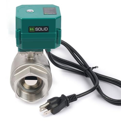 U.S. Solid Válvula de bola motorizada de 2 "con válvula de bola eléctrica de acero inoxidable 110VAC de EE. UU., Retorno automático, normalmente cerrado