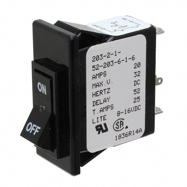 Sensata-Airpax 203-2-1-52-203-6-1-6 203 Montaje en panel Magnético 20A