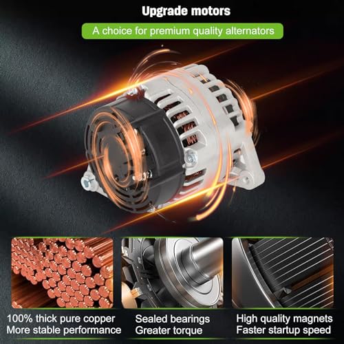 SCITOO - Alternador compatible con Caterpillar para minicargadora 3024C para Diesel 216B 232B 242B 257B 2004-08, para ASV para cargador de orugas 1104C.44 para Perkins, para retroexcavadora JCB para cargador 1135 94-07