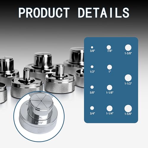 AMZCNC Kit de herramientas de estampación de expansor de tubos eléctricos con 11 cabezales expansores para herramienta de expansión de tubo de cobre HVAC de 3/8 a 1-5/8 pulgadas EZ-CT-300AL