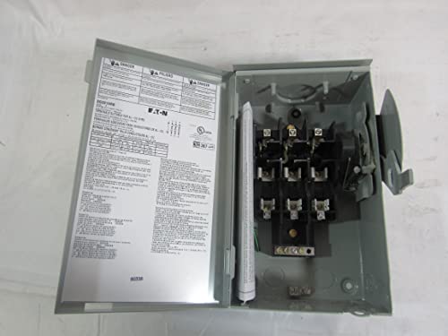 Eaton Cutler-Hammer DG321NRB - Interruptor de seguridad fusible, NEMA-3R, 30A, 240V, 4 hilos