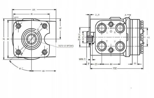 Unidad de control de dirección Orbitrol OSPC 80 OR Reemplazo DANFOSS 150N2159 ex Generica Equivalente