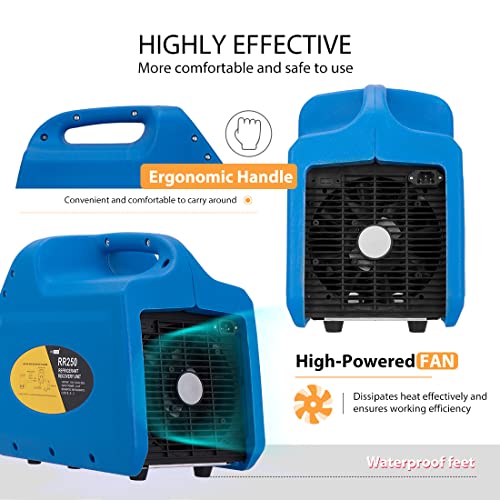 VIVOHOME 110-120V AC 60Hz 3/4HP Máquina refrigerante portátil de recuperación de un solo cilindro azul