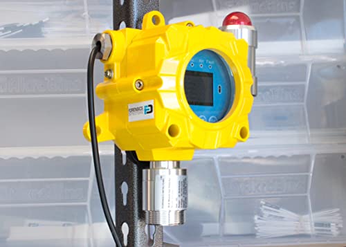 Detector de amoníaco de Forensics | Montaje en pared industrial | Calibración NIST de EE. UU. | A prueba de explosiones | Alarmas de luz y sonido ajustables | Salida de relé | 0-100ppm NH3 | KE-AV44-BEKH