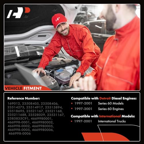A-Premium TV4502 - Kit completo turbocompresor con junta compatible con camiones internacionales Detroit, modelos diesel serie 60, modelos 1997-2001, sustituye a 23508406
