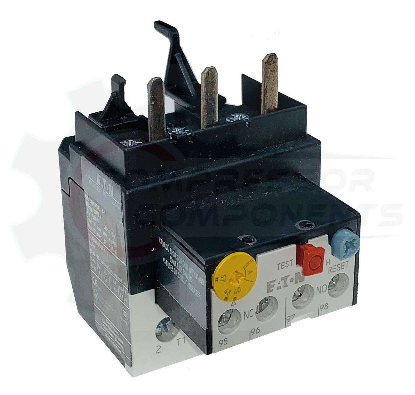 Relé de sobrecarga de propósito definido Eaton XTOB057DC1DP de 40 a 57 amperios para contactores C25