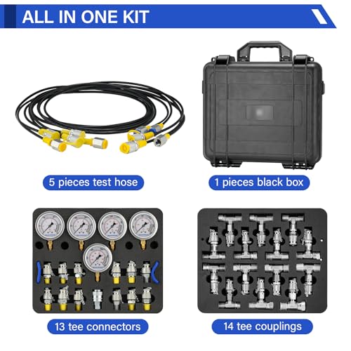 Measureman Kit de prueba de presión hidráulica MA246