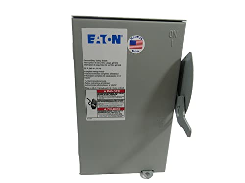 Eaton Cutler-Hammer DG321NRB - Interruptor de seguridad fusible, NEMA-3R, 30A, 240V, 4 hilos