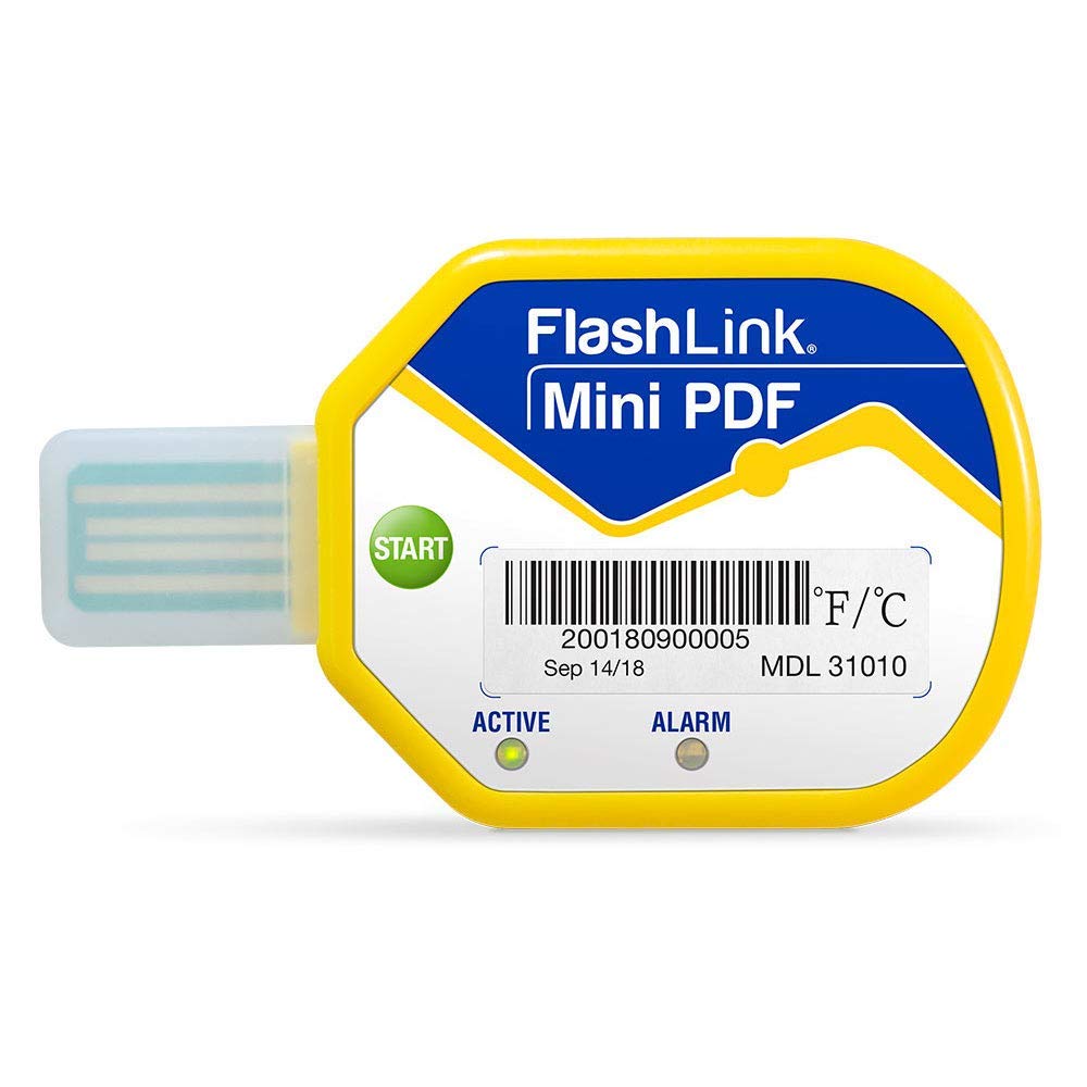 Deltatrak (10 unidades) Registrador de datos de temperatura USB de 85 días en tránsito de viaje de un solo uso de cadena fría PDF Logger #31010+00-8