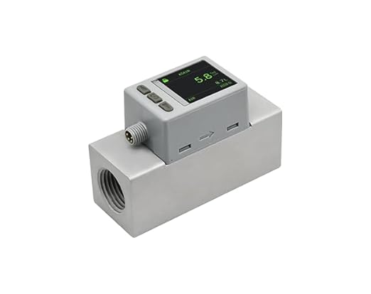 MEMS Pantalla digital inteligente de gran alcance Medidor de flujo de masa de gas térmico Aire de oxígeno AMS2000 Tamaño: 0.5-50L/min