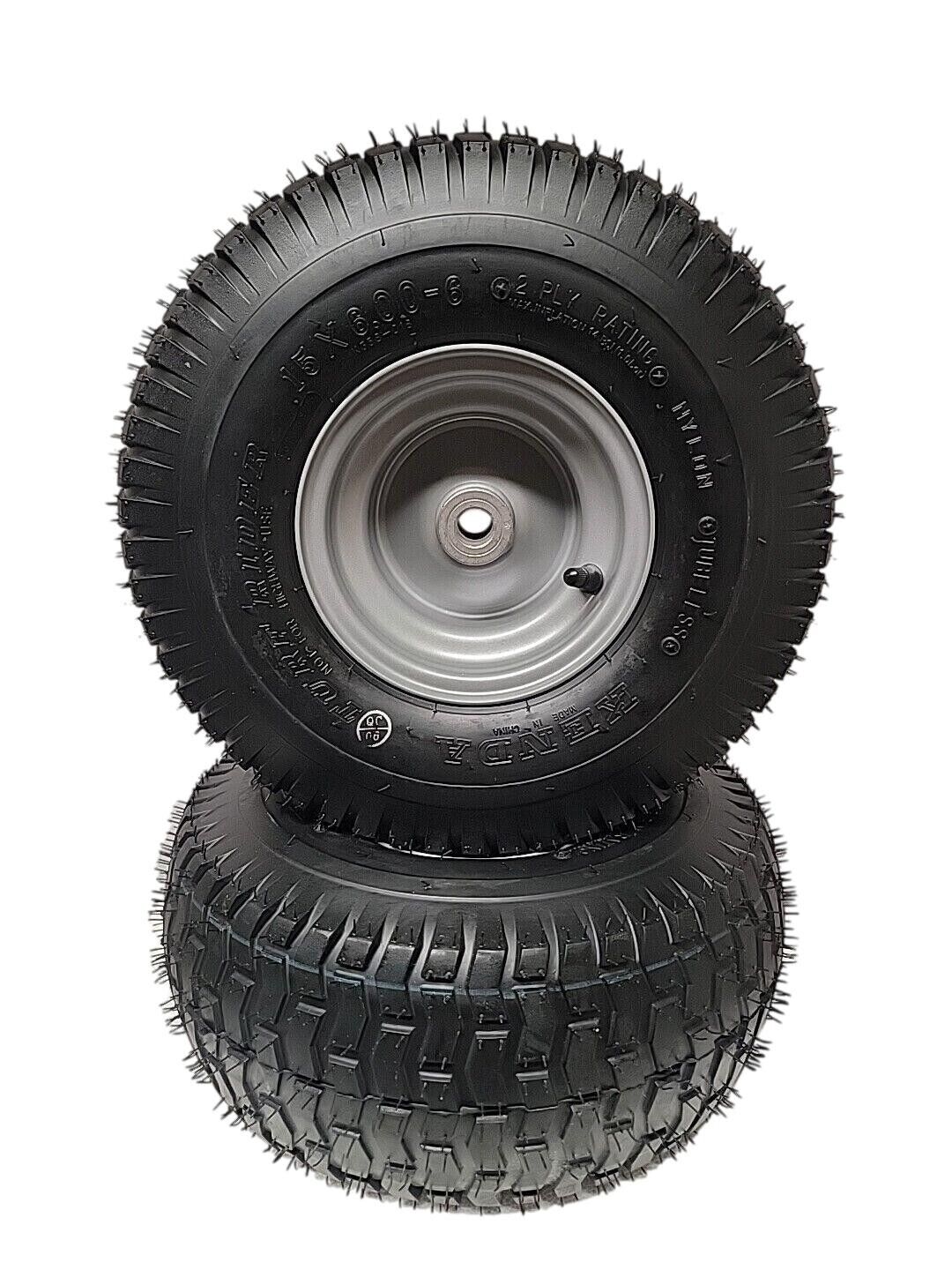 Juego de (2) llantas Husqvarna de 2 capas de 15 x 6,00-6, llantas Husqvarna AYP + otras