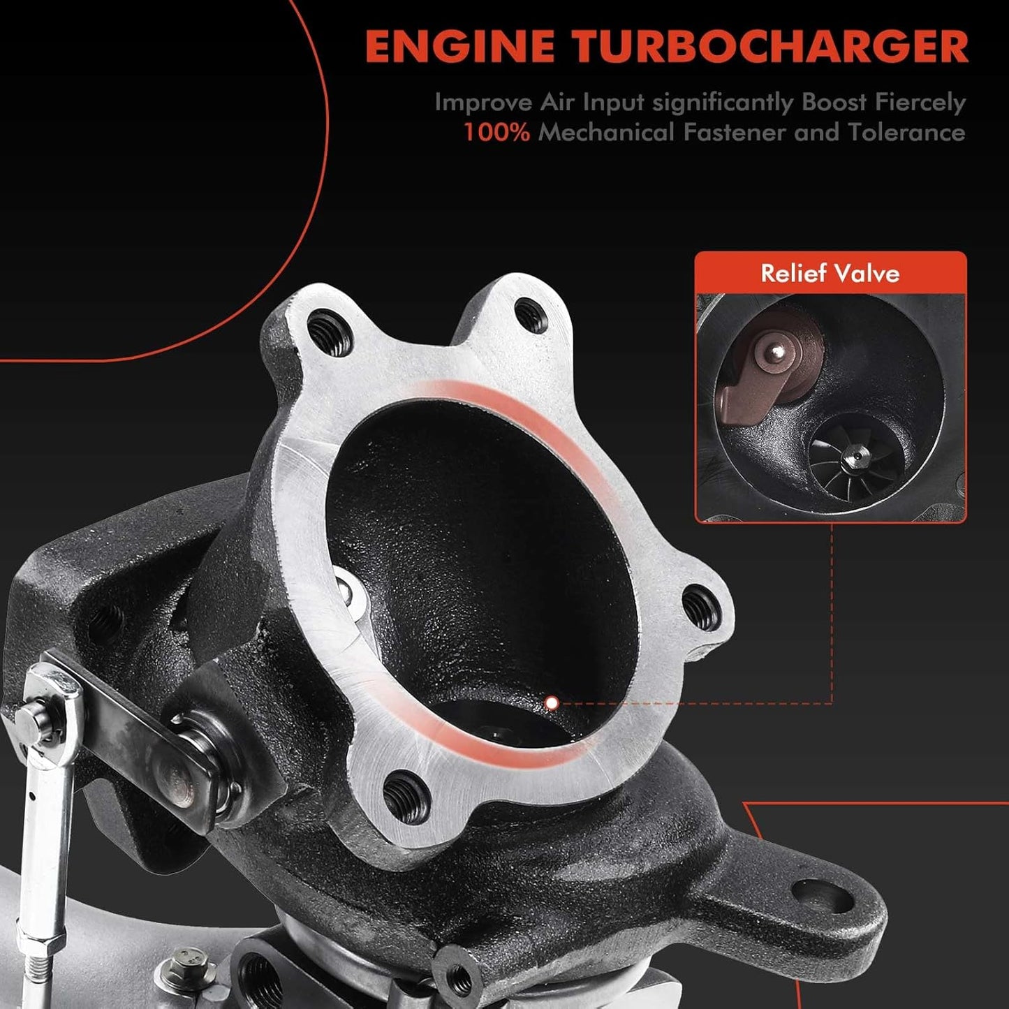 A-Premium - Kit completo de turbocompresor turbo izquierdo y derecho, con actuador y junta de desagüe, compatible con Ford Explorer, Flex, interceptor policial, Tauro, MKS, MKT, 3.5L, repuesto #