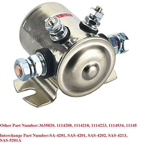 Relé solenoide de servicio continuo Max 300A niquelado para cabrestante, carritos de golf, marinos en modelos Rush E-Z-GO de maratón de gas con motores de 2 o 4 ciclos por Lucky Seven