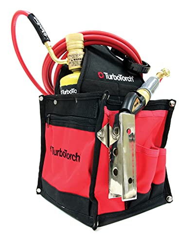 TURBOTORCH 0386-1397 PL-DLXPT Deluxe Self-Lighting Portable Torch Kit, Propane/Mapp-Pro, Includes Soft Tool Bag, H-4 Handle, STK-R Regulator, TS-12 Hose, Clamp, PL-812 Heat Shield, PL-3T/PL-3T Tips