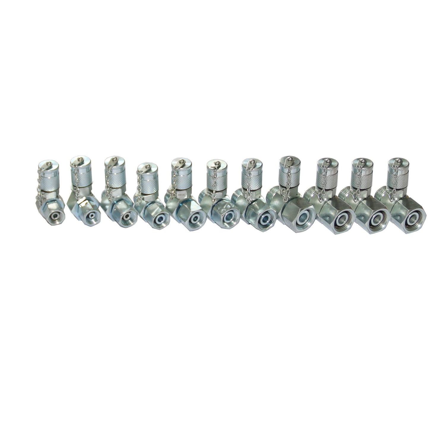 XZT DKO Metric - Juego de 11 camisetas hidráulicas giratorias giratorias, conector de tee hidráulico, juego de acoplamiento para sistema hidráulico, maquinaria de construcción de excavadoras