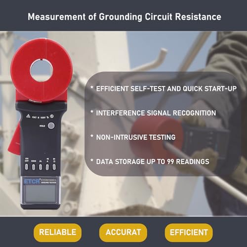Probador 0.01-1200Ω 0.00mA-20.0A del metro de la resistencia de tierra de la abrazadera de ETCR2100C+ Digitaces