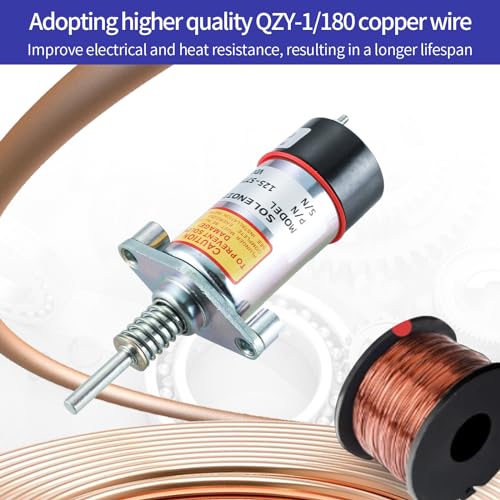 125-5773 Solenoide de apagado de combustible 8C-9986 1255773 SOL22103 para Caterpillar Engine SR4 3204 3304B 3306 3306B 3306C 3406C 3406B 3306B HTT 40-2 -2 Terminales de 12 V CC