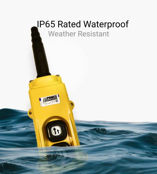 Control colgante de grúa aérea de 4 botones con 2 botones de 1 velocidad y 2 pulsadores de 2 velocidades (B-82-1)