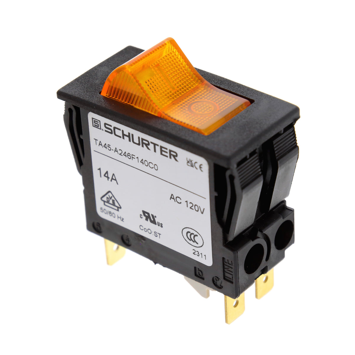 SCHURTER Inc. 4430.2814 TA45 Montaje en panel Térmico 14 A
