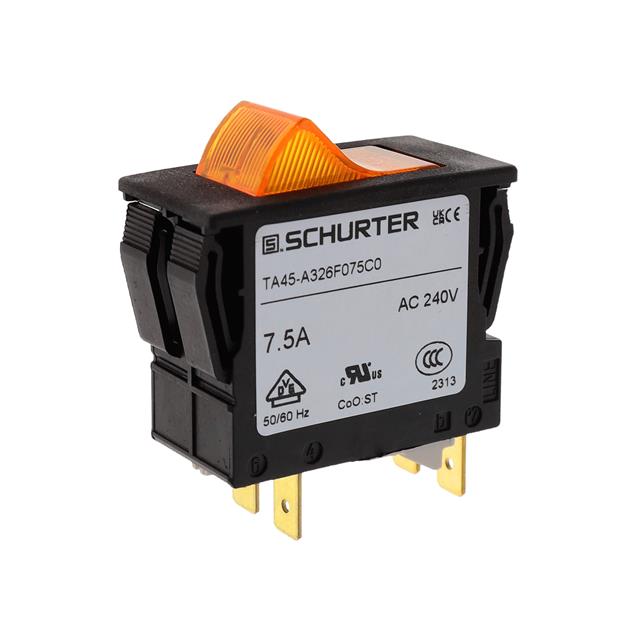 SCHURTER Inc. 4430.295 TA45 Montaje en panel Térmico 7.5A