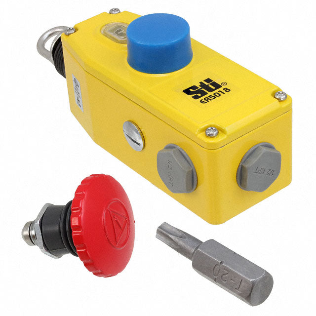 Omron Automation and Safety ER5018-021NE ER5018 3PST-2NC (Normalmente cerrado)/1NO (Normalmente abierto) Encendido-Apagado, Apagado-Encendido 6A (CA), 2.5A (CC)