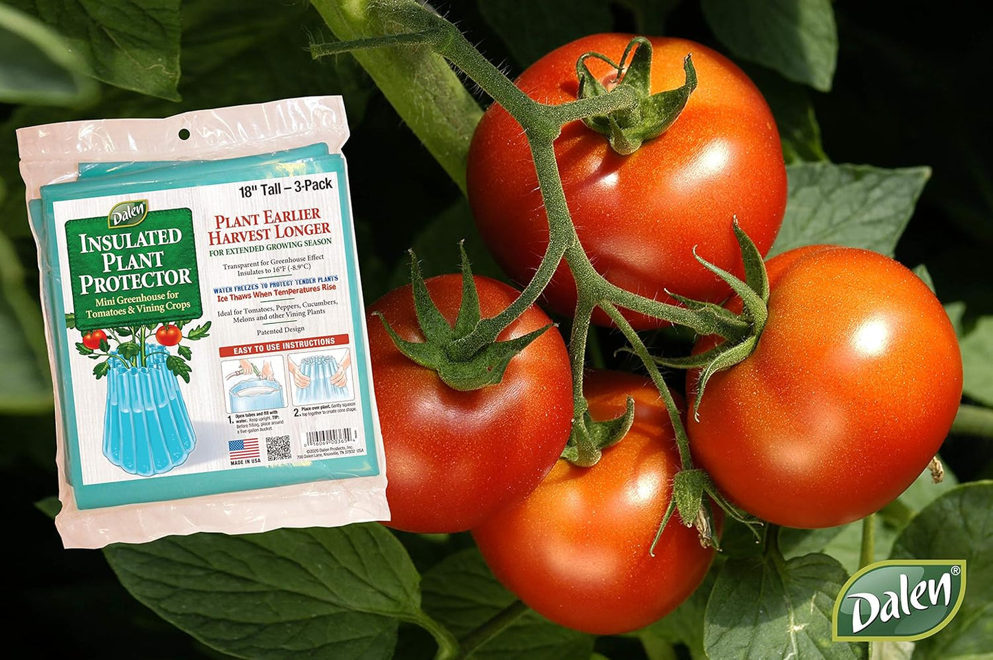 Dalen Gardeneer Season Starter - Protector de plantas aislado para la temporada temprana - Protector contra heladas para clima frío - Forma de relleno fácil para una siembra óptima - 18 x 17 pulgadas