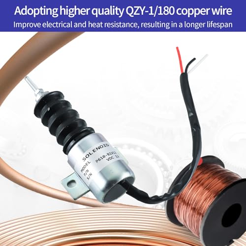 P610-B1V12 - Solenoide de apagado de combustible P610-A1V12 P610-A5V12 de repuesto para motor Trombetta 120H 135H 135H 3116 320B 322B 322C 325B 446B 446D 539 561M solenoid 12 V CC